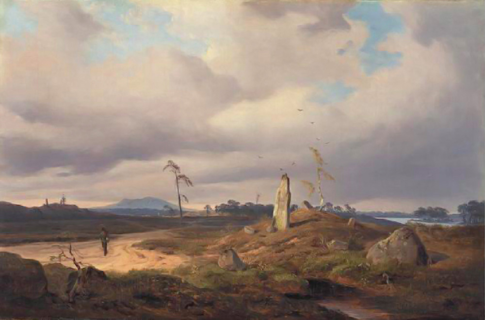 landscape with rune stone